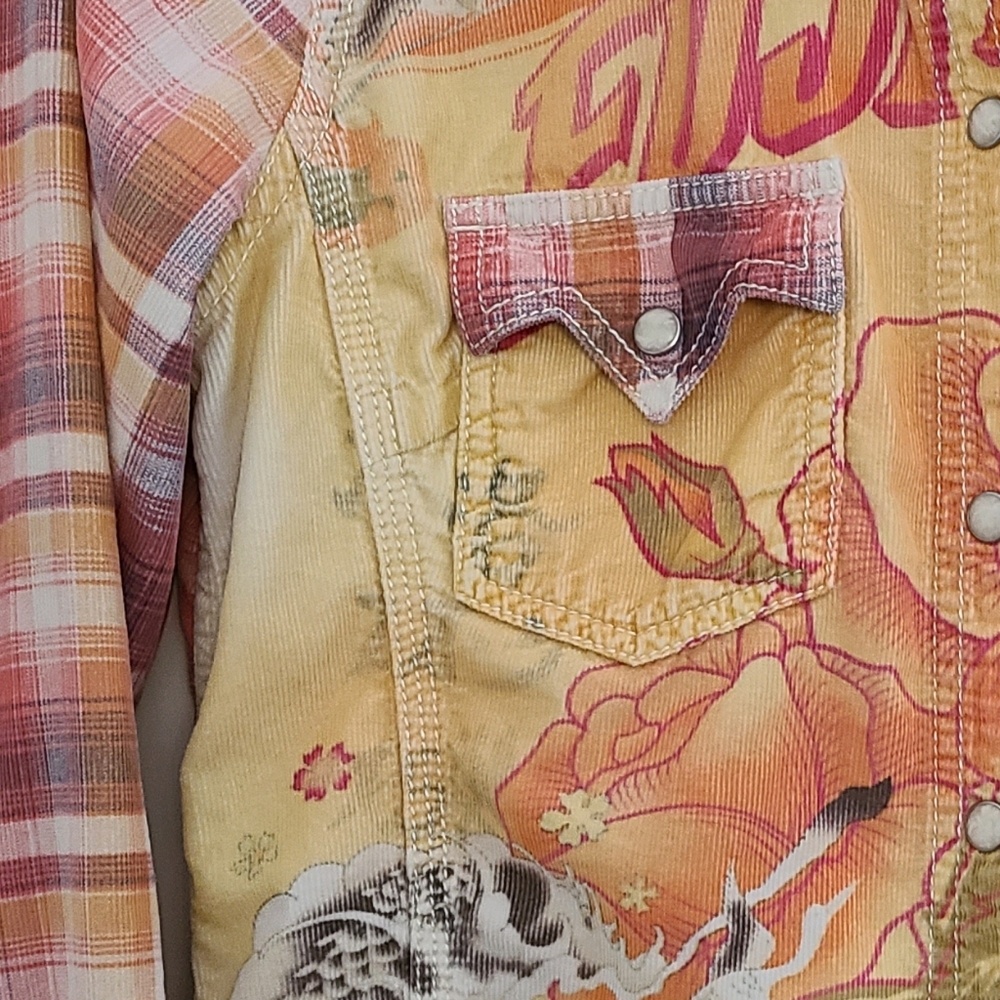 Vintage XS Lucky Brand Snap Up Western Top - Picture 7 of 7